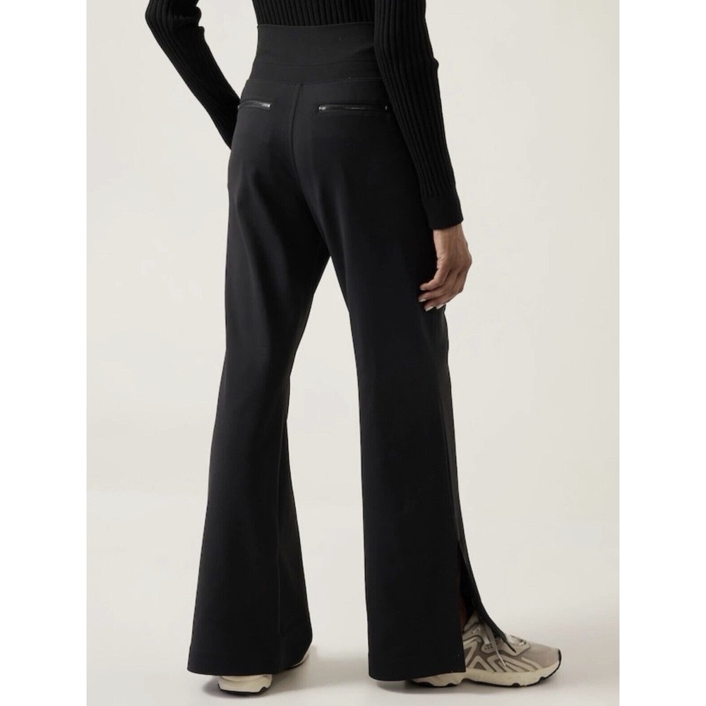 Athleta Venice Flare Pant Black Stretch Active Flared Pants Work Size Large NEW - Picture 3 of 10